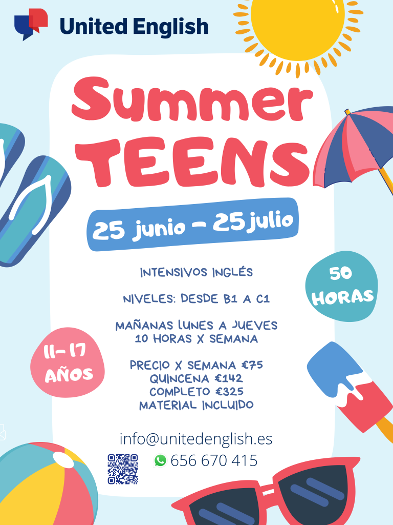 Cursos intensivos de inglés para jóvenes entre 12 y 17 años